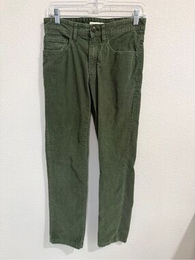 Goodthreads Olive Green Straight-Leg Slim Fit Corduroy Pants
